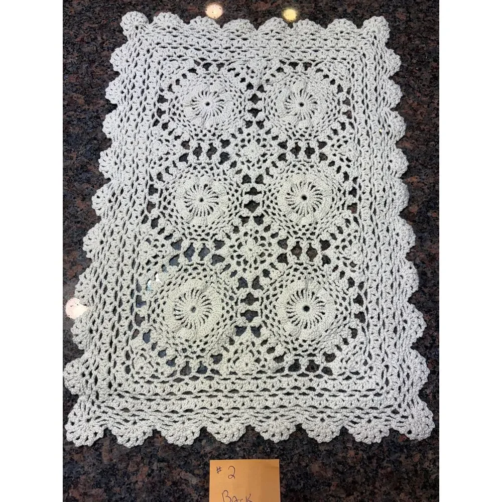Vintage Crochet Lace Cream Doily 10.5